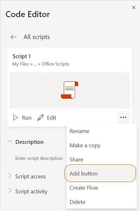 Office Scriptの加わる「Add button」(画像は公式ブログより抜粋)