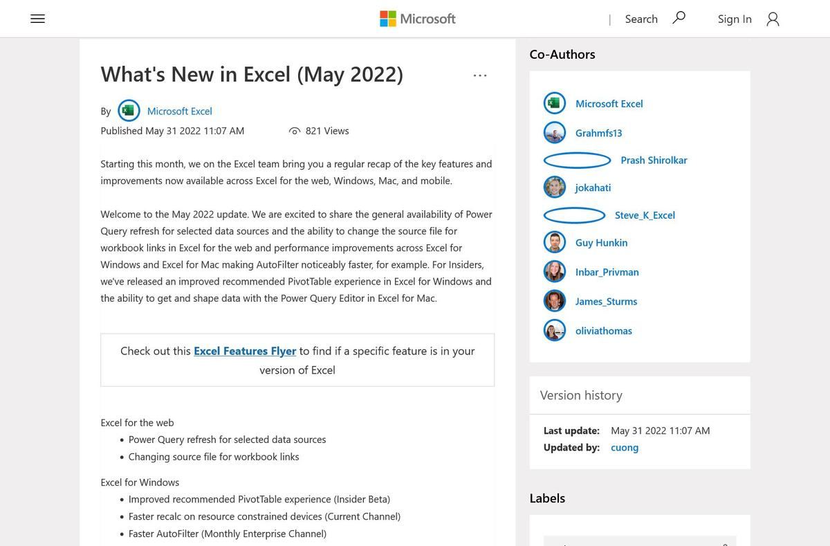What's New in Excel (May 2022) - Microsoft Tech Community