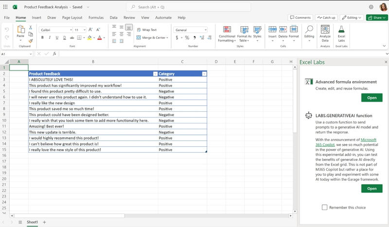 Excel Labsの機能ギャラリー(公式ブログより)